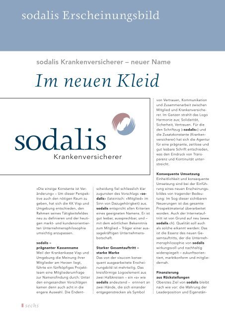 Mitgliederinfo Oktober 2004 - Sodalis Krankenversicherer