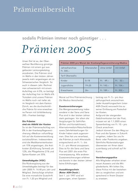 Mitgliederinfo Oktober 2004 - Sodalis Krankenversicherer