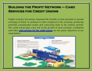 Building the Profit Network – Card Services for Credit Unions