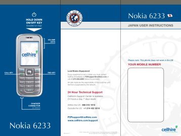 Nokia 6233 - Cellhire