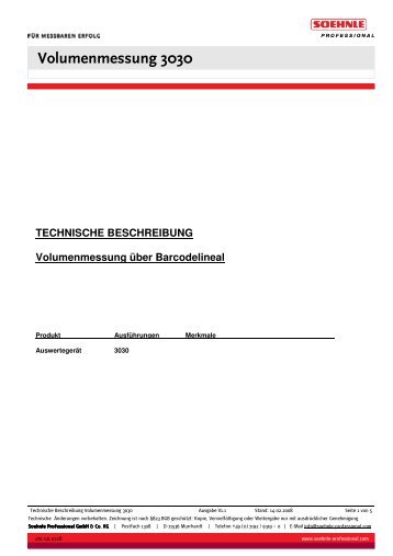 Volumenmessung 3030 - Soehnle Professional