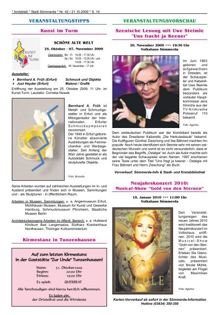 Amtsblatt Nr. 42 vom 21.10.2009 - Sömmerda