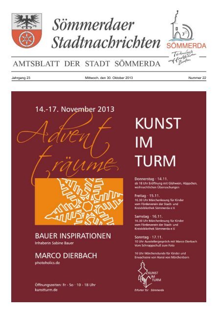 Amtsblatt Nr. 22 vom 30.10.2013 - Sömmerda