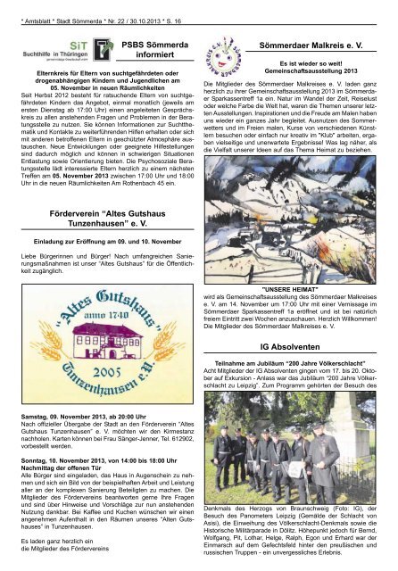 Amtsblatt Nr. 22 vom 30.10.2013 - Sömmerda