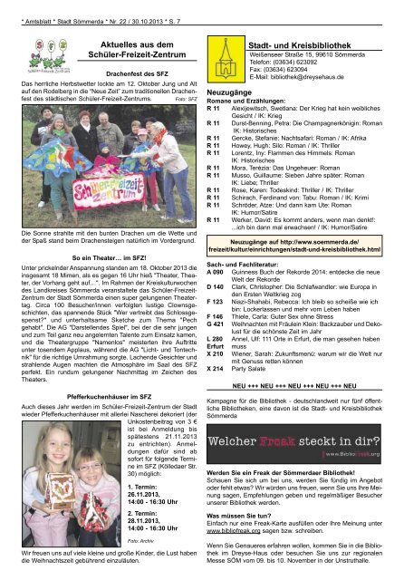 Amtsblatt Nr. 22 vom 30.10.2013 - Sömmerda