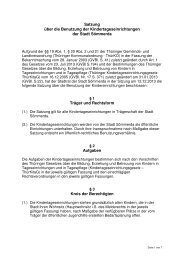 Satzung der Städtischen Kindereinrichtungen - Sömmerda