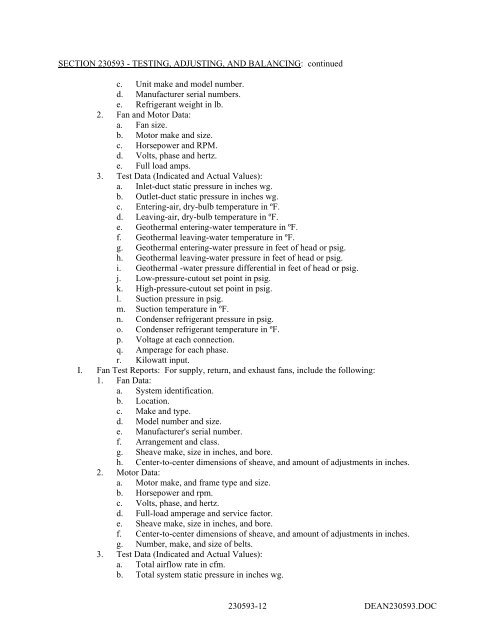 Specifications - State of Delaware