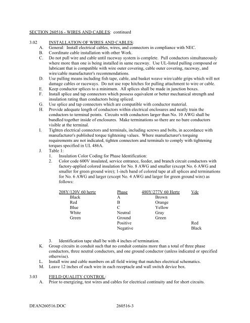 Specifications - State of Delaware