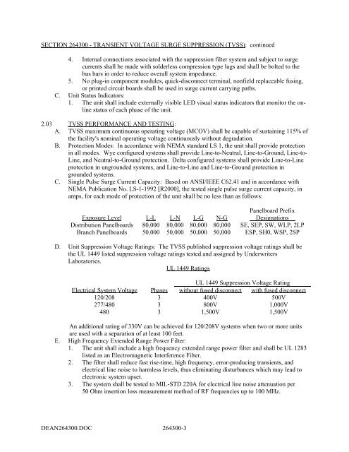 Specifications - State of Delaware