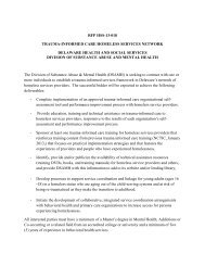 rfp hss-13-018 trauma-informed care homeless ... - State of Delaware