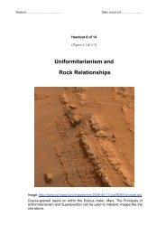 Uniformitarianism and Rock Relationships - GeoScience