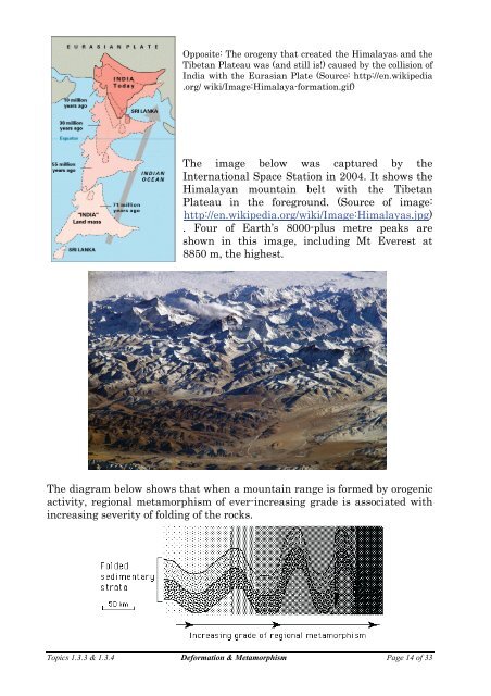 Deformation and Metamorphism