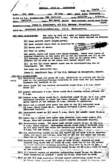 Autopsyfiles.org: Jonestown Autopsies: Leo Ryan Autopsy Report