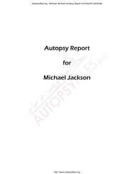 Autopsyfiles.org - Michael Jackson Autopsy Report