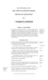 Articles of Association - Marico