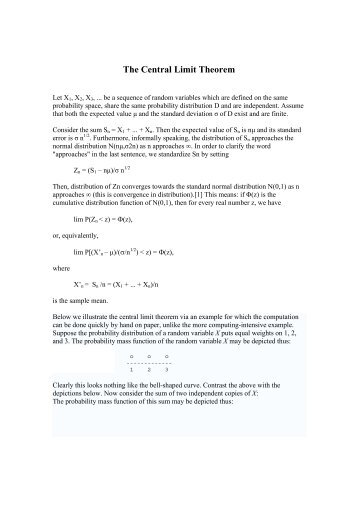 The Central Limit Theorem