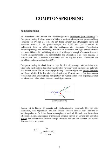 En pdf-fil av labpeket till comptonspridningslaborationen