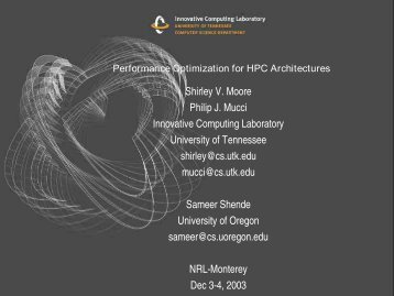 cache line - Innovative Computing Laboratory