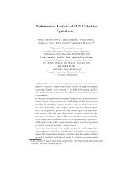 Performance Analysis of MPI Collective Operations * - Innovative ...