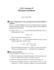 A732: Exercise #7 Maximum Likelihood