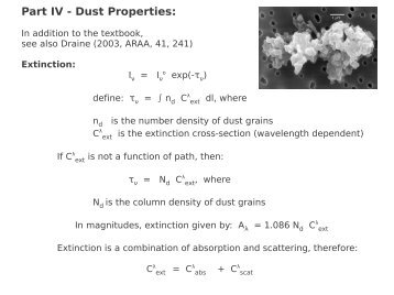 Part IV - Dust Properties: