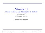 Types of external galaxies - UMass Astronomy - Department of ...