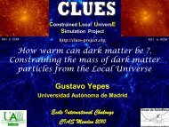 How warm can dark matter be ?. Constraining the mass of ... - clues