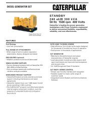 STANDBY 240 ekW 300 kVA 50 Hz 1500 rpm 400 Volts - Finning (UK)