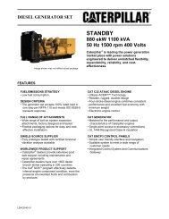 STANDBY 880 ekW 1100 kVA 50 Hz 1500 rpm 400 ... - Finning (UK)