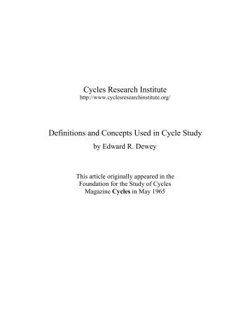 Definitions & Concepts... [PDF] - Cycles Research Institute