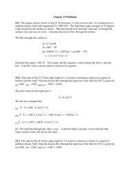 Chapter 23 Homework Solutions (partial)