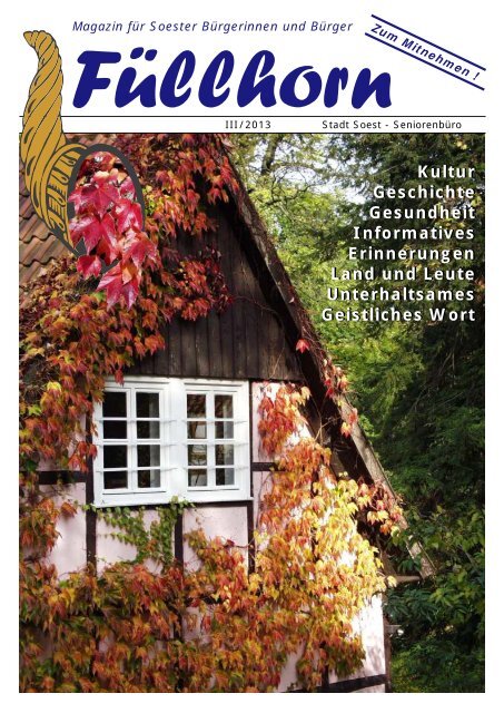 "Füllhorn" Ausgabe 03/2013. - Soest