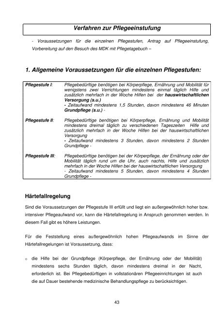 Ratgeber für pflegende Angehörige und Pflegebedürftige ... - Soest