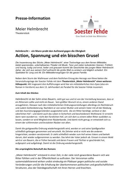 Action, Spannung und ein bisschen Grusel - Die Soester Fehde