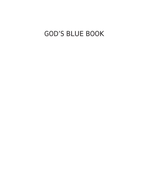 GOD'S BLUE BOOK - Shepherds of Christ Ministries