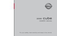 2009 Nissan Cube Owner's Manual