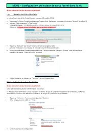 MC03 â Configuration du lecteur de carte fourni dans le kit - Soft33