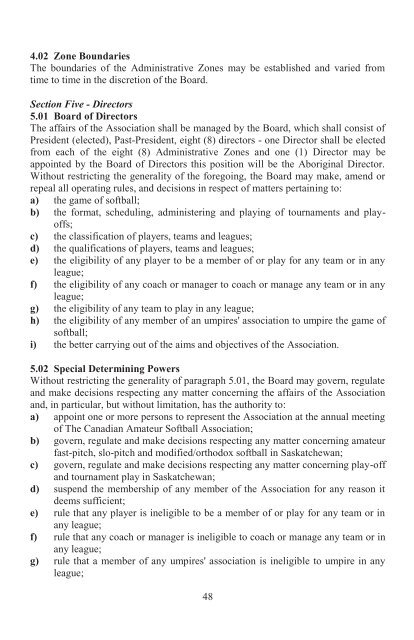 Handbook 2013.indd - Softball Saskatchewan
