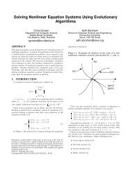 Solving Nonlinear Equation Systems Using Evolutionary ... - CiteSeerX