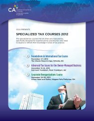 SPECIALIZED TAX COURSES 2012 Foundations in International ...