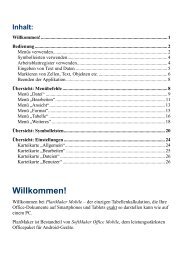 Handbuch PlanMaker Mobile - SoftMaker