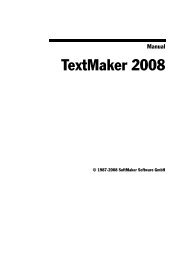 Manual TextMaker 2008 - SoftMaker