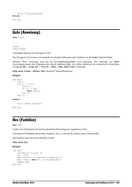 Handbuch BasicMaker 2010 - SoftMaker