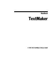 Handbuch TextMaker 2012 - SoftMaker