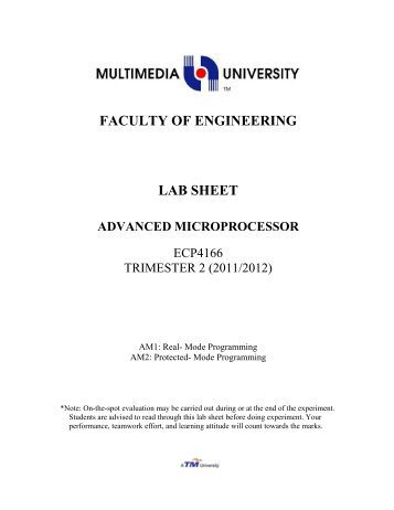 Real-Mode Programming - Faculty of Engineering