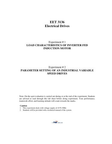 EET 3136 Electrical Drives