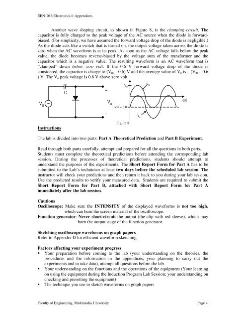 EEN1016 Electronics I - Faculty of Engineering - Multimedia University