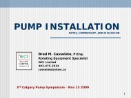 PUMP INSTALLATION - Calgary Pump Symposium