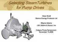 Selecting Turbines for Pump Drives - Calgary Pump Symposium