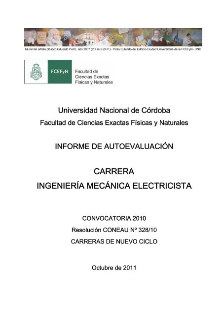 Informe De Autoevaluacion Ingenieria Mecanica Electricista